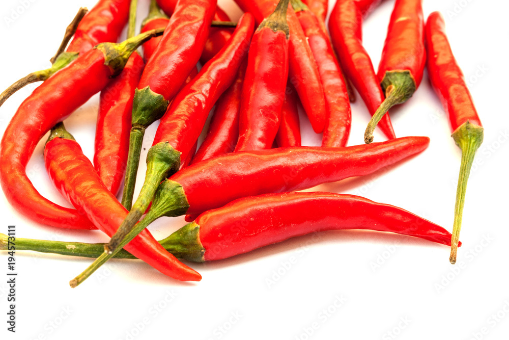 close up of chilli isolated on white background close up of chilli isolated on white background