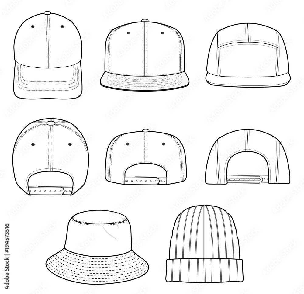 Søjle hvor som helst indhente Hat Beanie CAP vector design illustration template Stock Vector | Adobe  Stock