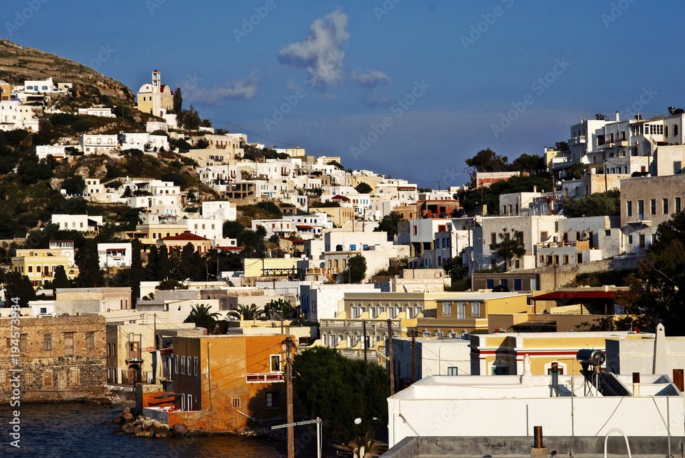 The town of Agia Marina in Leros island Dodocanese islands, Greece.