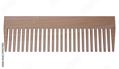 Wooden comb isolated