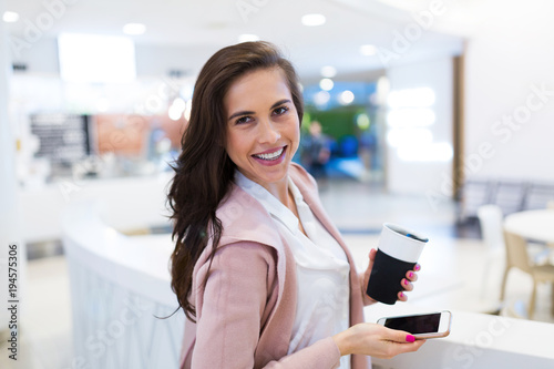 Woman in shopping mall 