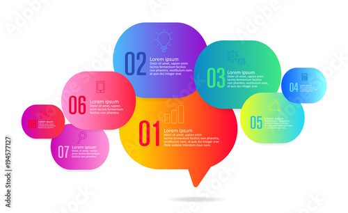 infographics design with speech bubble