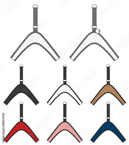 Pet Harness BELT fashion flat technical drawing template
