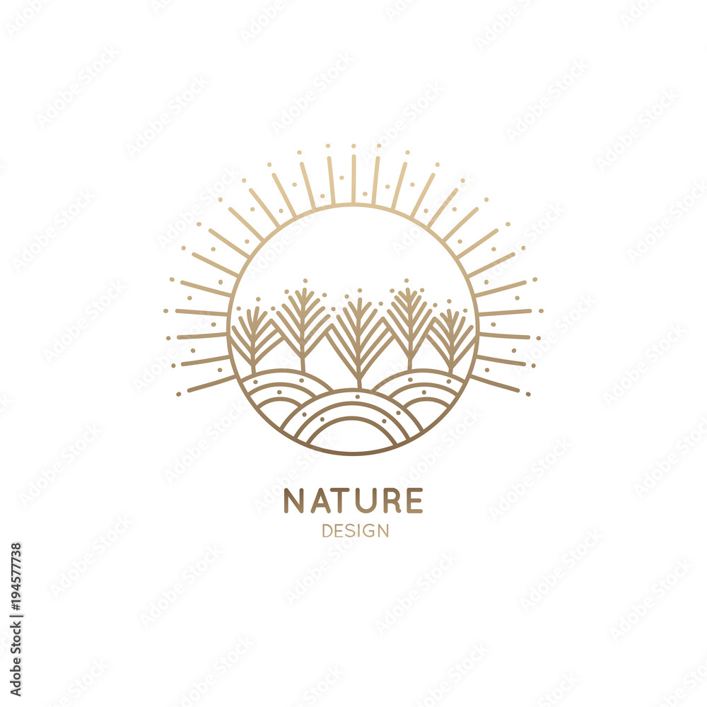 Fototapeta premium Logo winter landscape