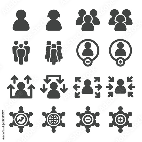 people,population icon set