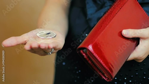 SLOW MOTION: close-up a man pays for services with the help of crypto-currency.