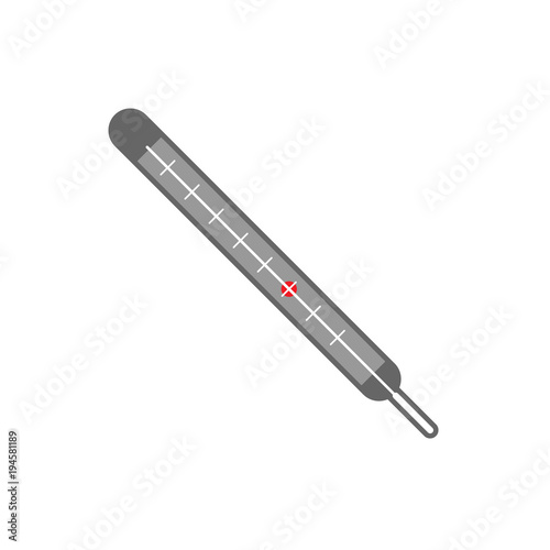 Medical mercury thermometer icon. Vector.