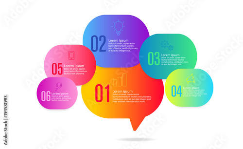 infographics design with speech bubble