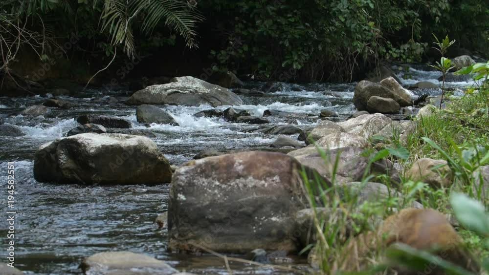 Slow motion of river water Slow motion of river water
