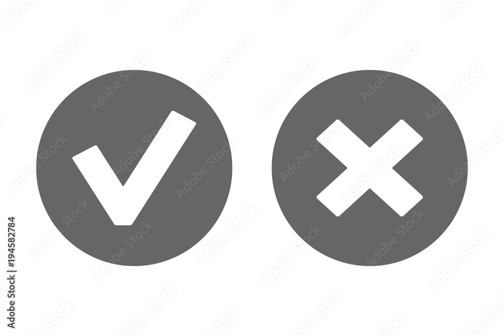 YES BUTTON and NO BUTTON icon. Vector. YES BUTTON and NO BUTTON icon. Vector.