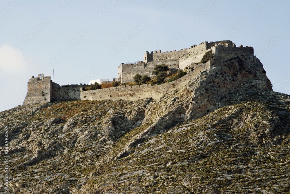The old Venetian fortress in Leros island, Dodecanese islands, Greece.