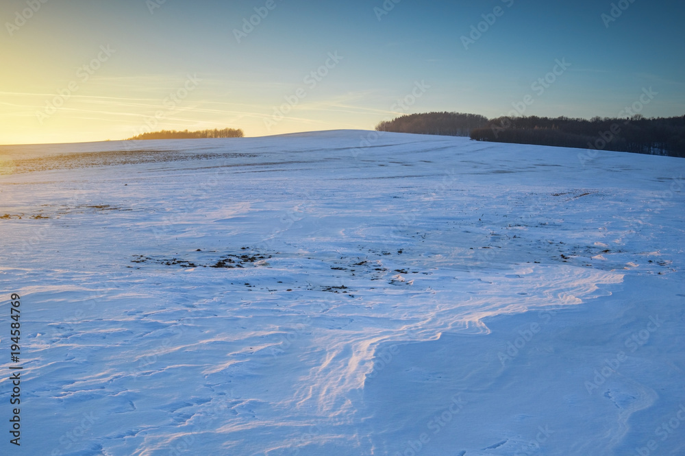 Fototapeta premium Winter Dusk at Lower Silesia/Poland