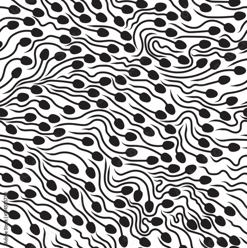 Human Sperm texture black on white/transparent background