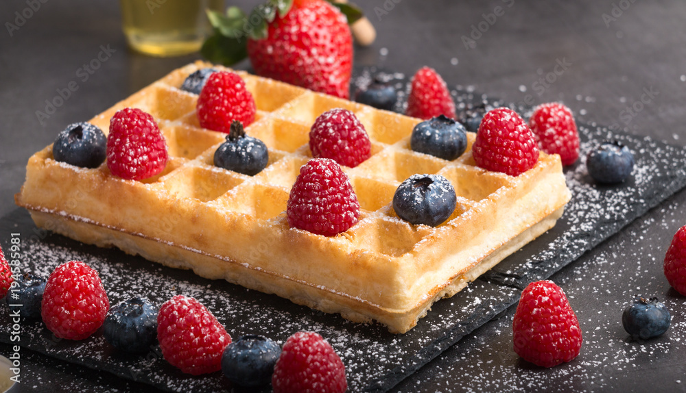 Brussels waffles with fresh fruit Brussels waffles with fresh fruit
