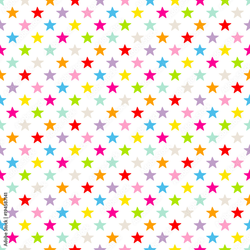 Seamless Star Pattern Color