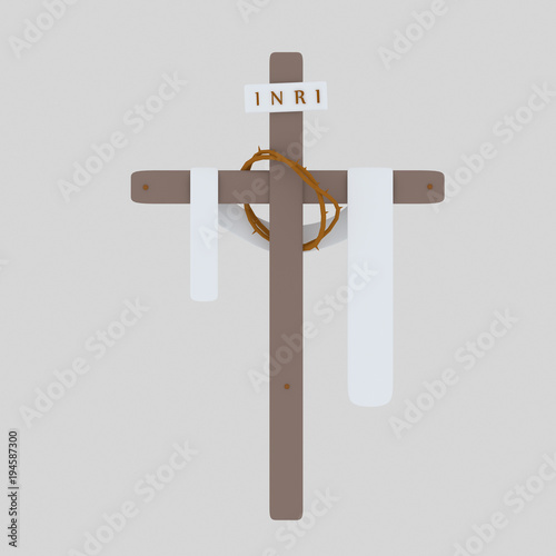 Cross Inri , toga and christ Crown.
Isolate. Easy background remove. Easy color change. Easy combine! For custom illustration contact me. photo