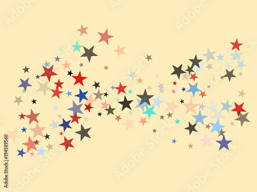 American Patriotic Deign, Vector Blue, Red, White Stars Confetti. Labor, Independence, Memorial Day, 4th of July Election Frame. American Patriotic Design, UK, Australia Freedom Falling Stars Texture.
