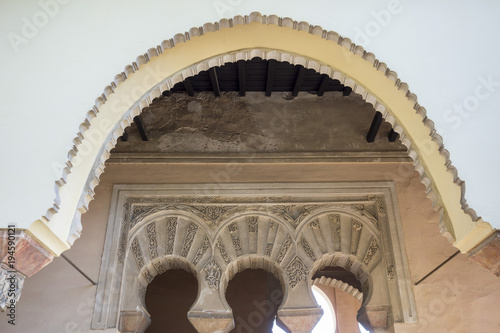 Historic monument, La Alcazaba,palatial fortification. Multifoil arch.Malaga, Spain. photo