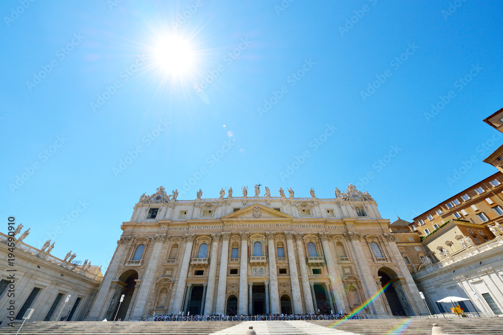 St. Peter's Cathedral, Vatican, wide angle view.