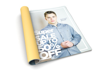 isolated magazine fashion advertisement