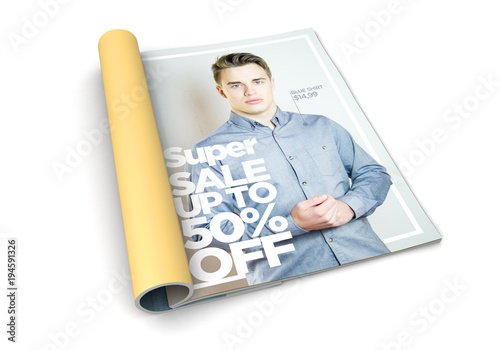 isolated magazine fashion advertisement