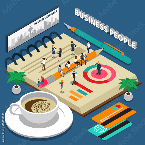 Business People Isometric Concept