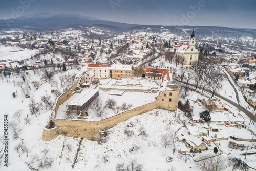 Beautiful church with fortress of Pecsvarad, Hungary photo