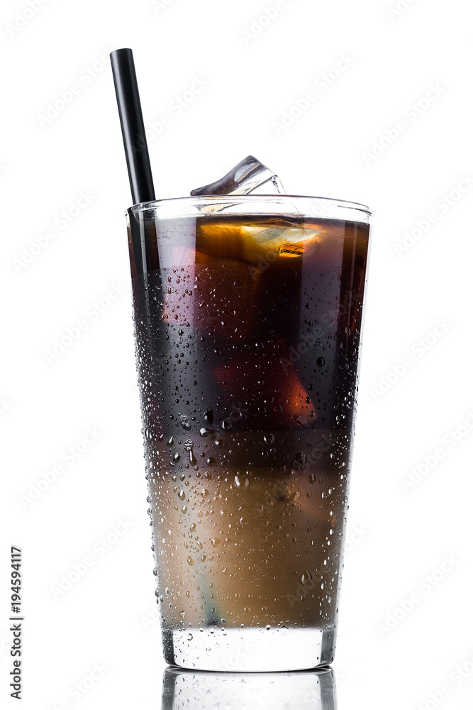Iced coffee isolated on white background
Iced coffee isolated on white background