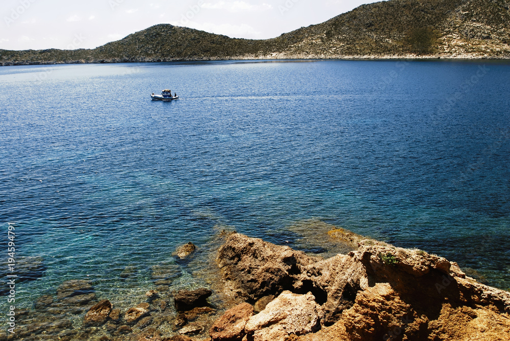 Landscape of Ksirokambos in Leros island, Dodecanese islands, Greece