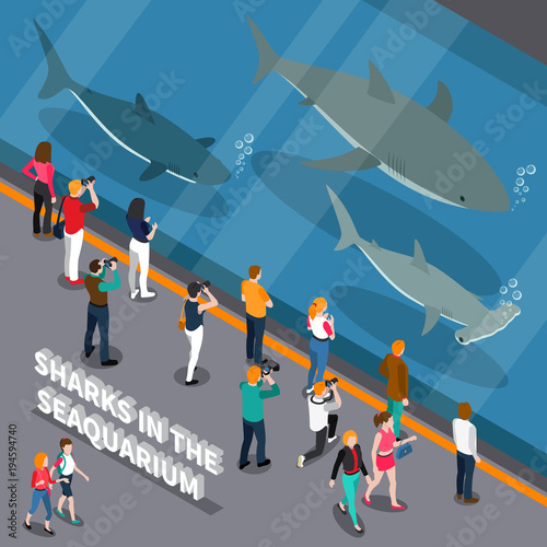 Seaquarium Isometric Composition