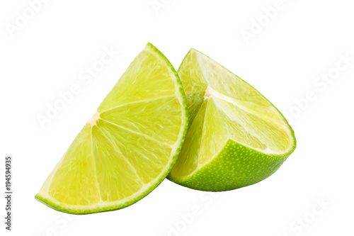 limes isolated on the white background
