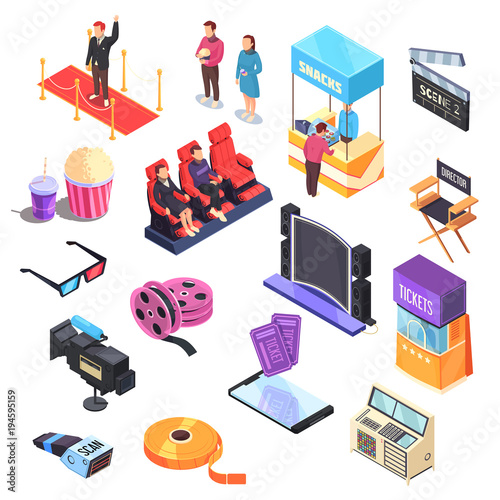 Cinema Isometric Set