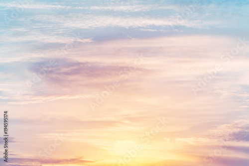 sun and cloud background with a pastel color       © chachamp