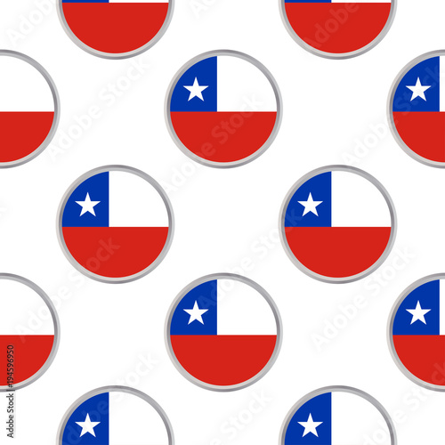 Free Download Seamless pattern from the circles with flag of Chile. - GFXLoad
