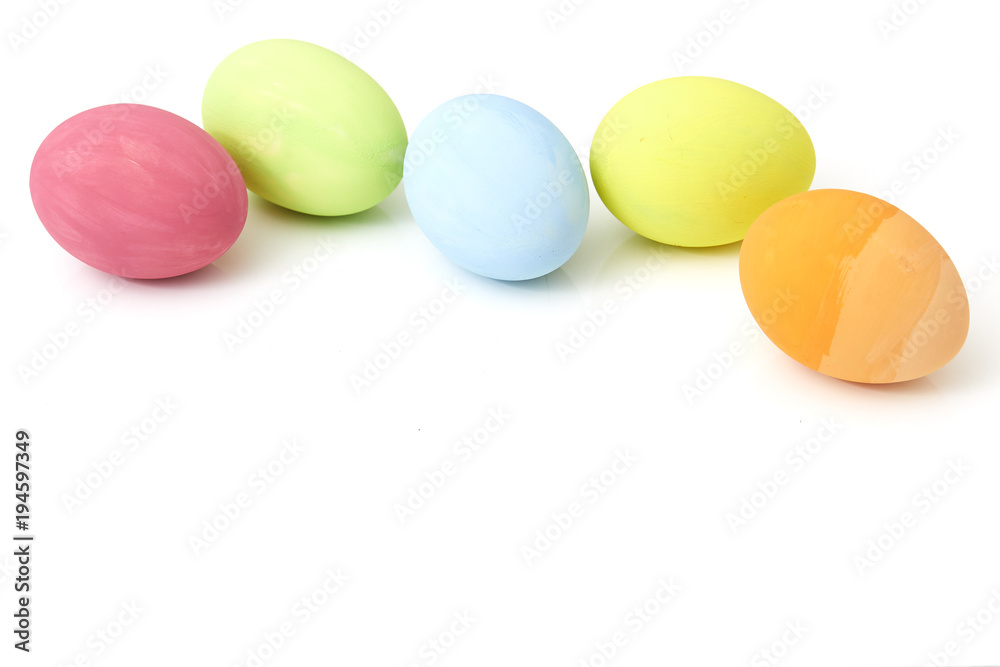 easter eggs on white easter eggs on white
