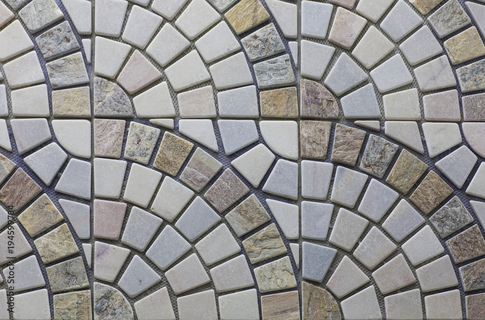tile, mosaic of stone blocks
