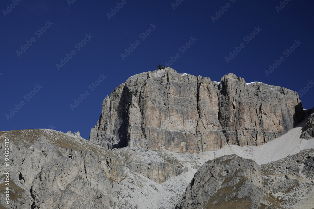 Sellagruppe oder Sella, Bergstock, Dolomiten, Südtirol, Italien