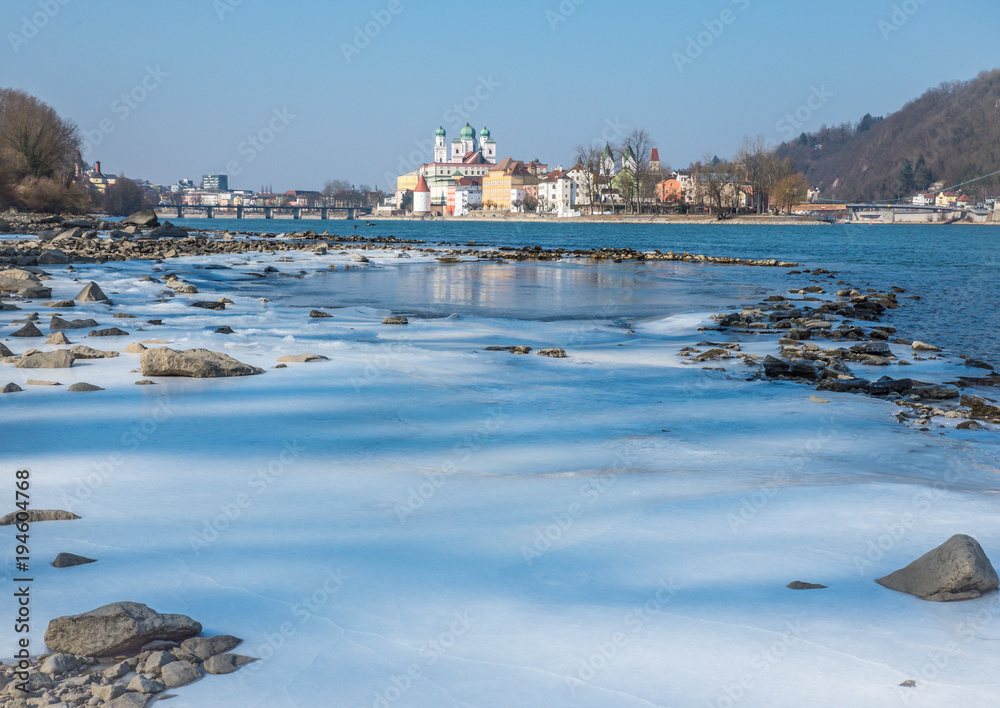 Obraz premium Winterlandschaft in Passau