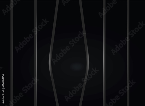 Broken prison bars. vector illustration