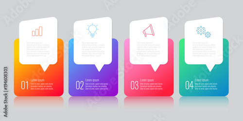 infographics design with speech bubble photo