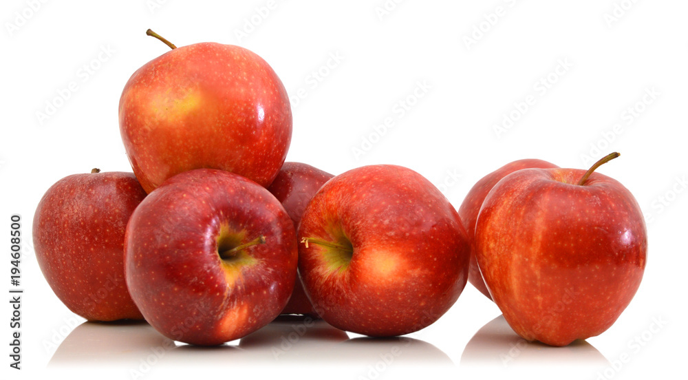 fresh red apples isolated on white background fresh red apples isolated on white background