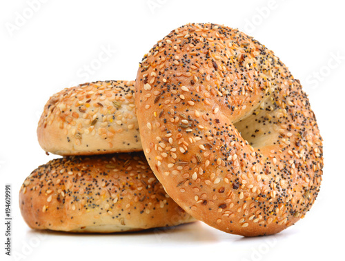 Bagels On White Background © ImagesMy