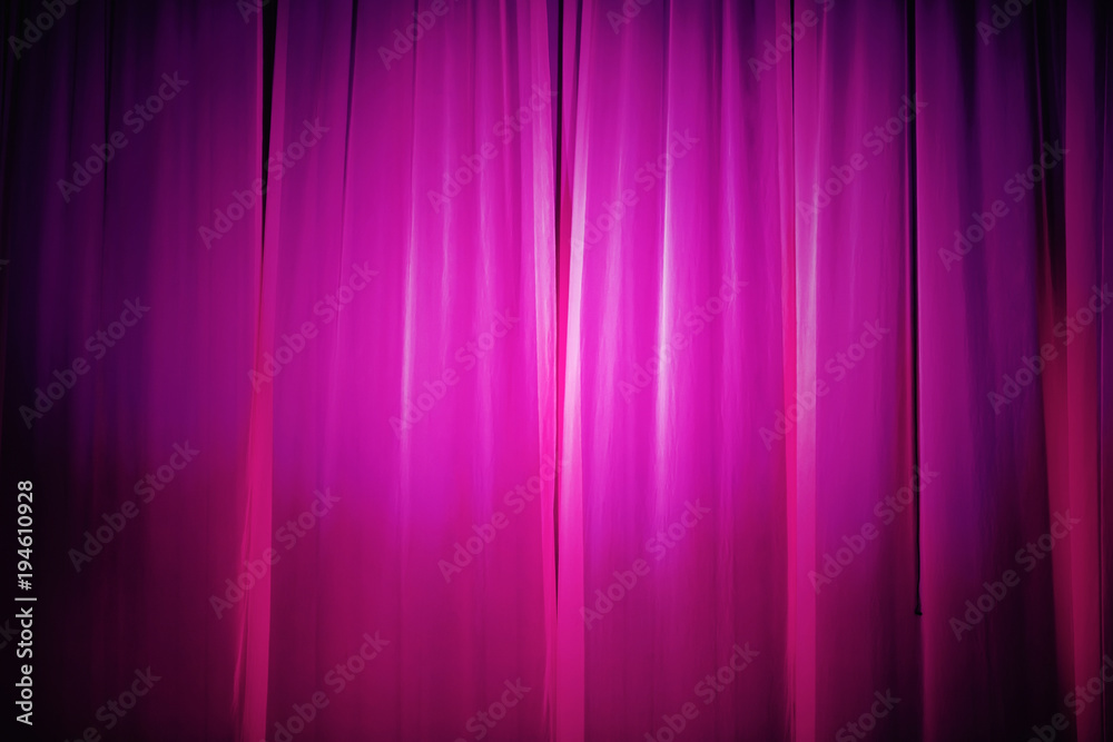 Purple stage curtain