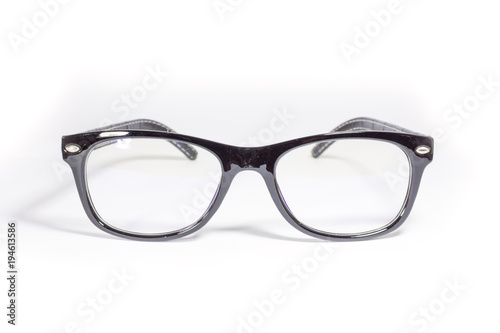 Blue light filters from the computer isolated background.