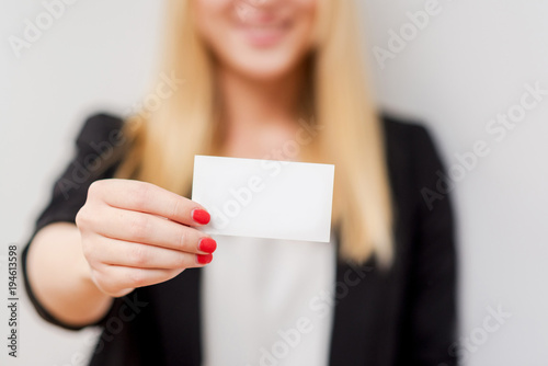 Young business woman working at modern office