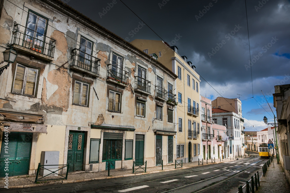LISBON, PORTUGAL - January 28, 2011: A view of the Alfama neighbourhood