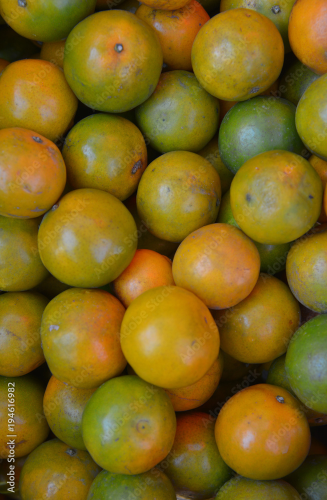 Orange fruit background, top view Orange fruit background, top view