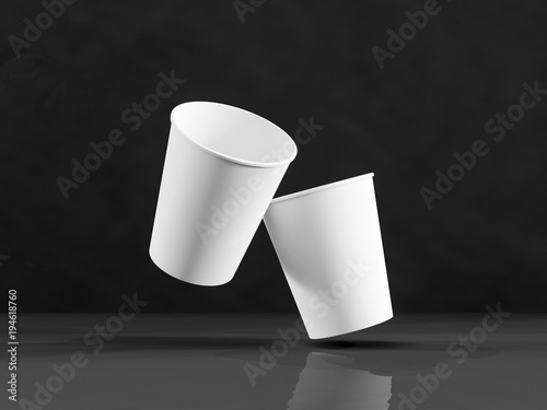 business card mockup, 3d illustration, black background