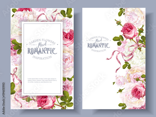 Romantic garden banners