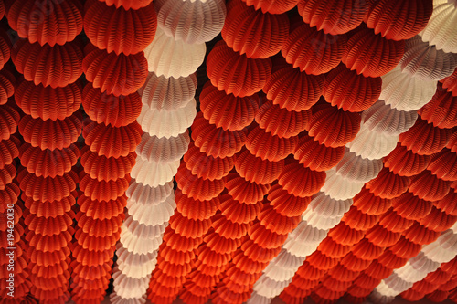 Paper lanterns (farolillos) at the April Fair, Fair of Seville, Spain photo